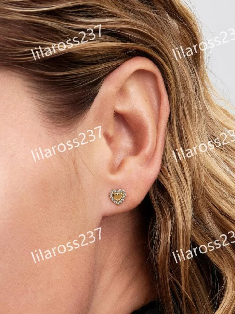 Heart Halo Stud Earrings
